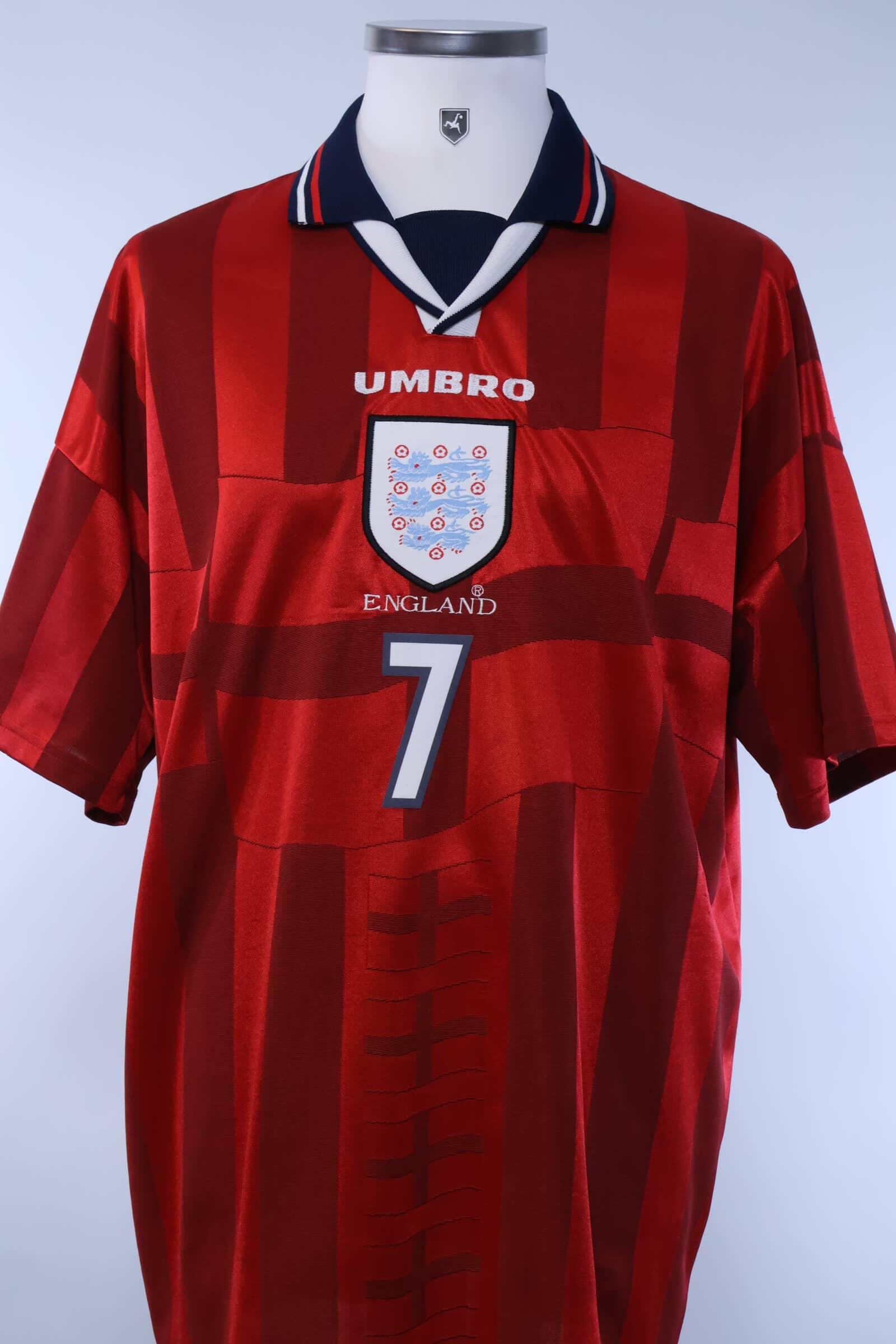 1997/99 - ENGLAND - BECKHAM - #7 - AWAY SHIRT - XL