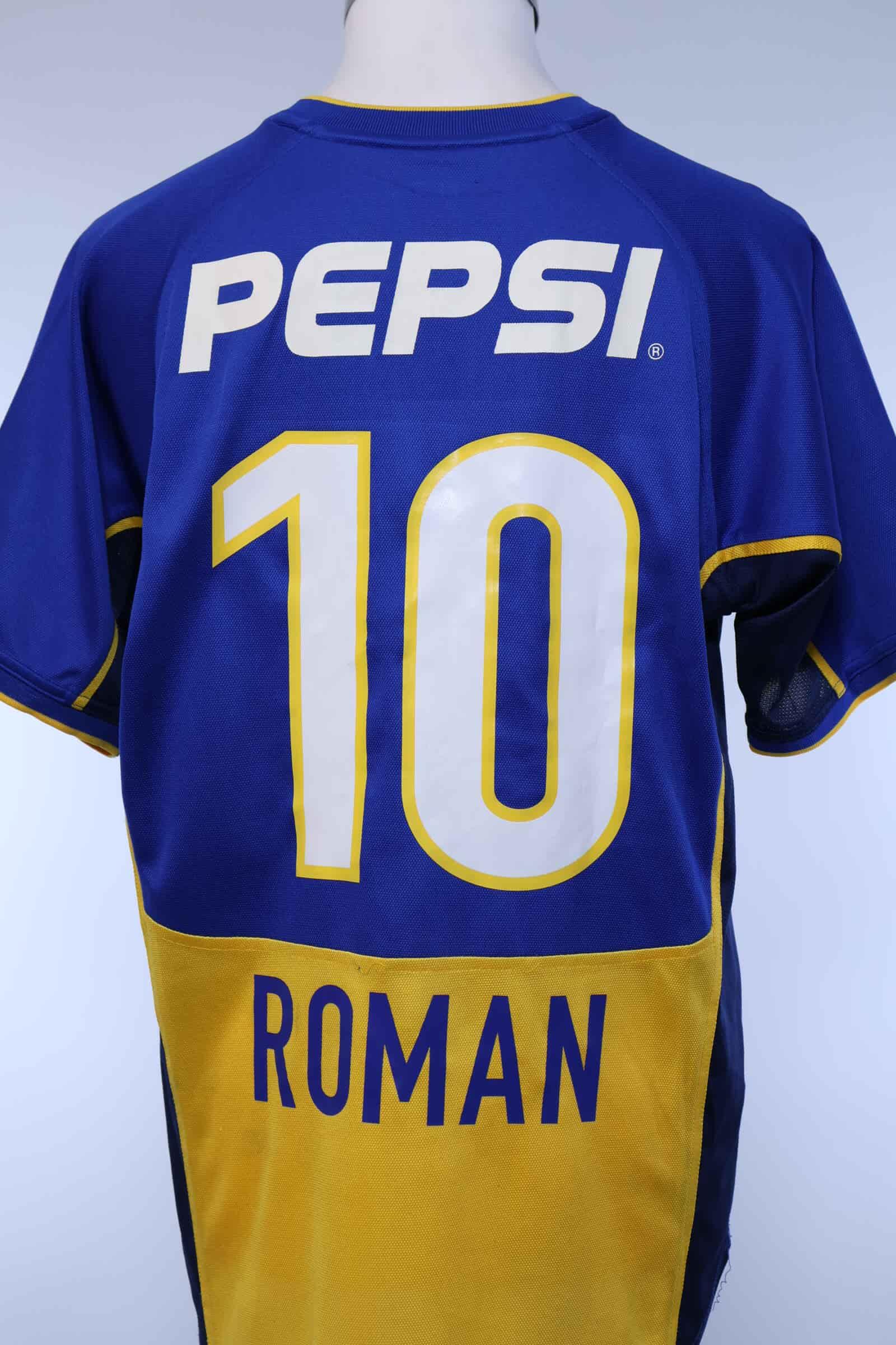 Boca Juniors ROMAN 10 シャツ Mサイズ 2002/03 - BOCA JUNIORS - ROMAN - #10 - HOME SHIRT - M