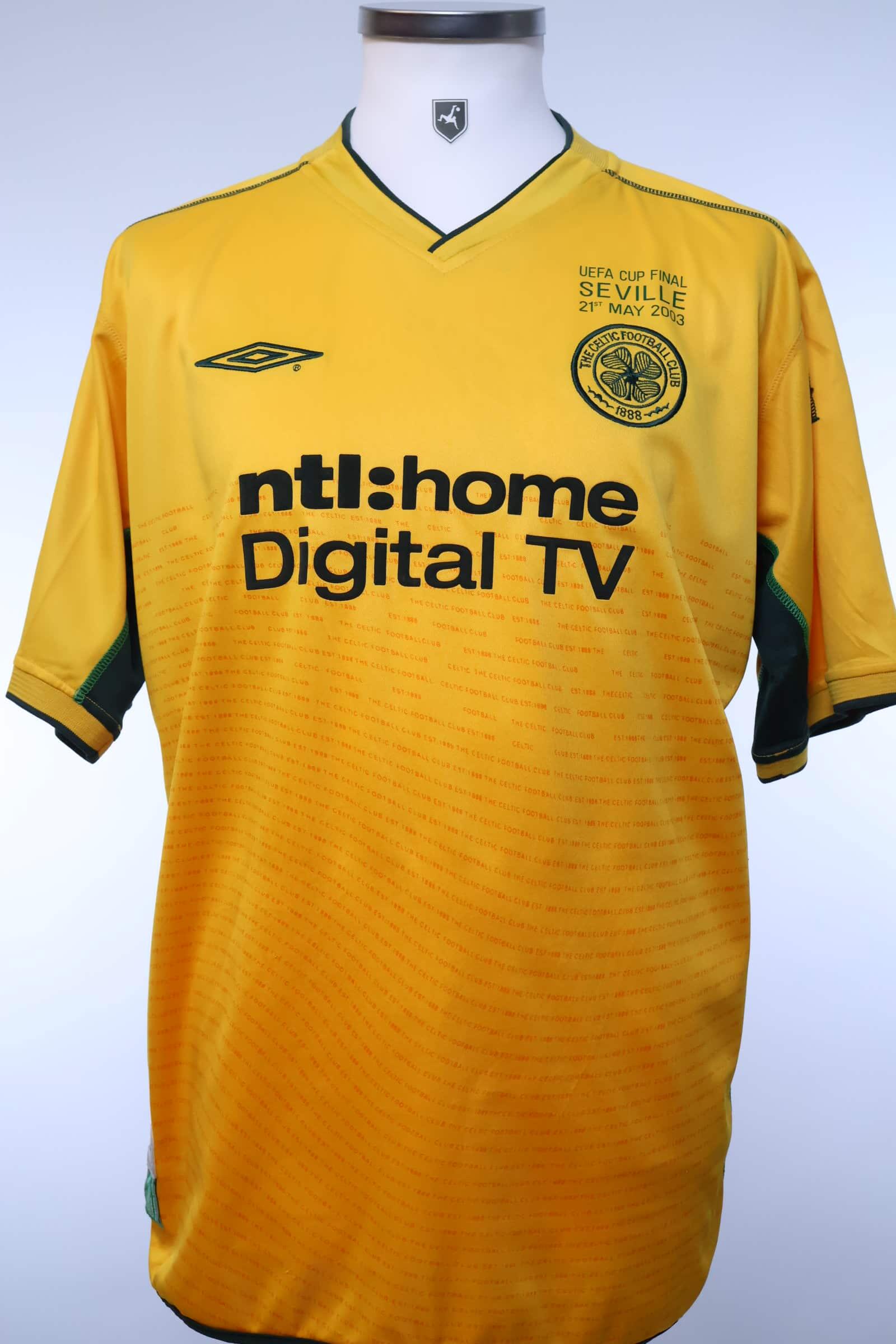 Celtic FC Umbro 7 ラーション 2003/04 Larsson #7 Celtic Vintage Umbro European Home Football