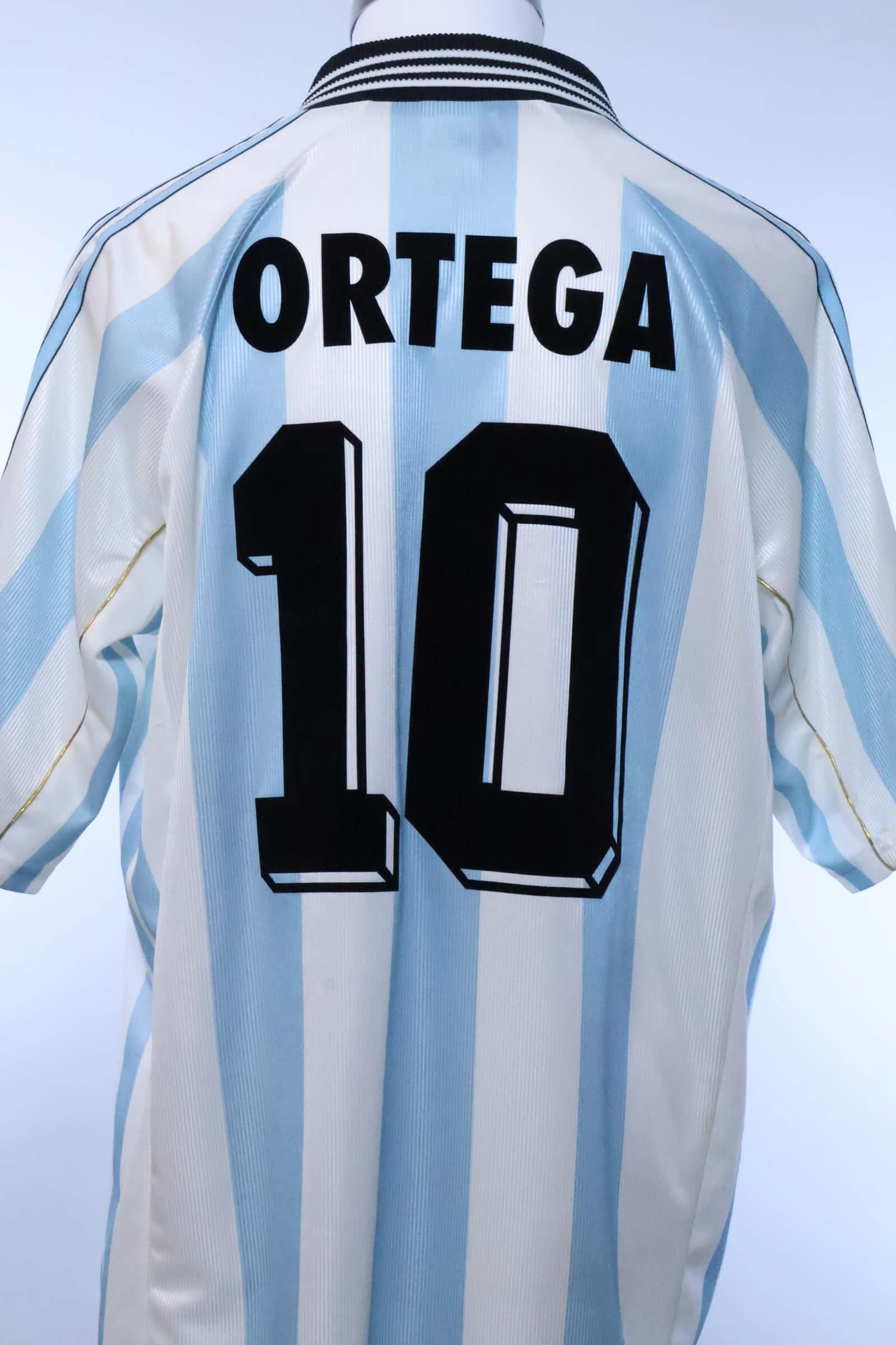 アルゼンチン代表 ORTEGA 98ワールドカップ　アルゼンチン製 Argentina 1998/ Ortega #10 World Cup Home Shirt - L