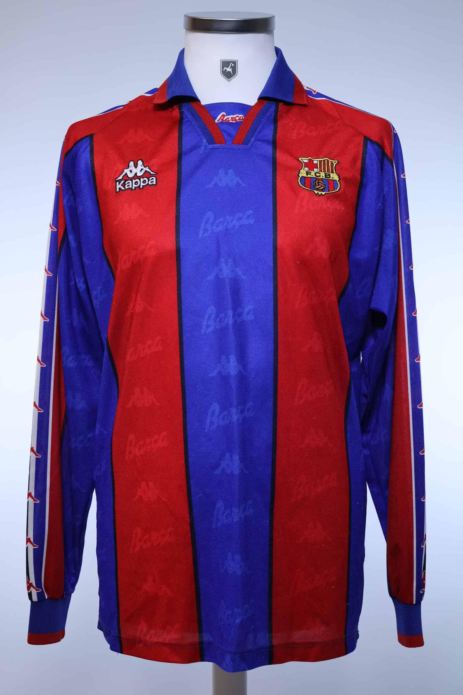 FC BARCELONA Kappa ゲームシャツ L相当 ブルー ブロークコア Barcelona 1996/97 Home Shirt - L