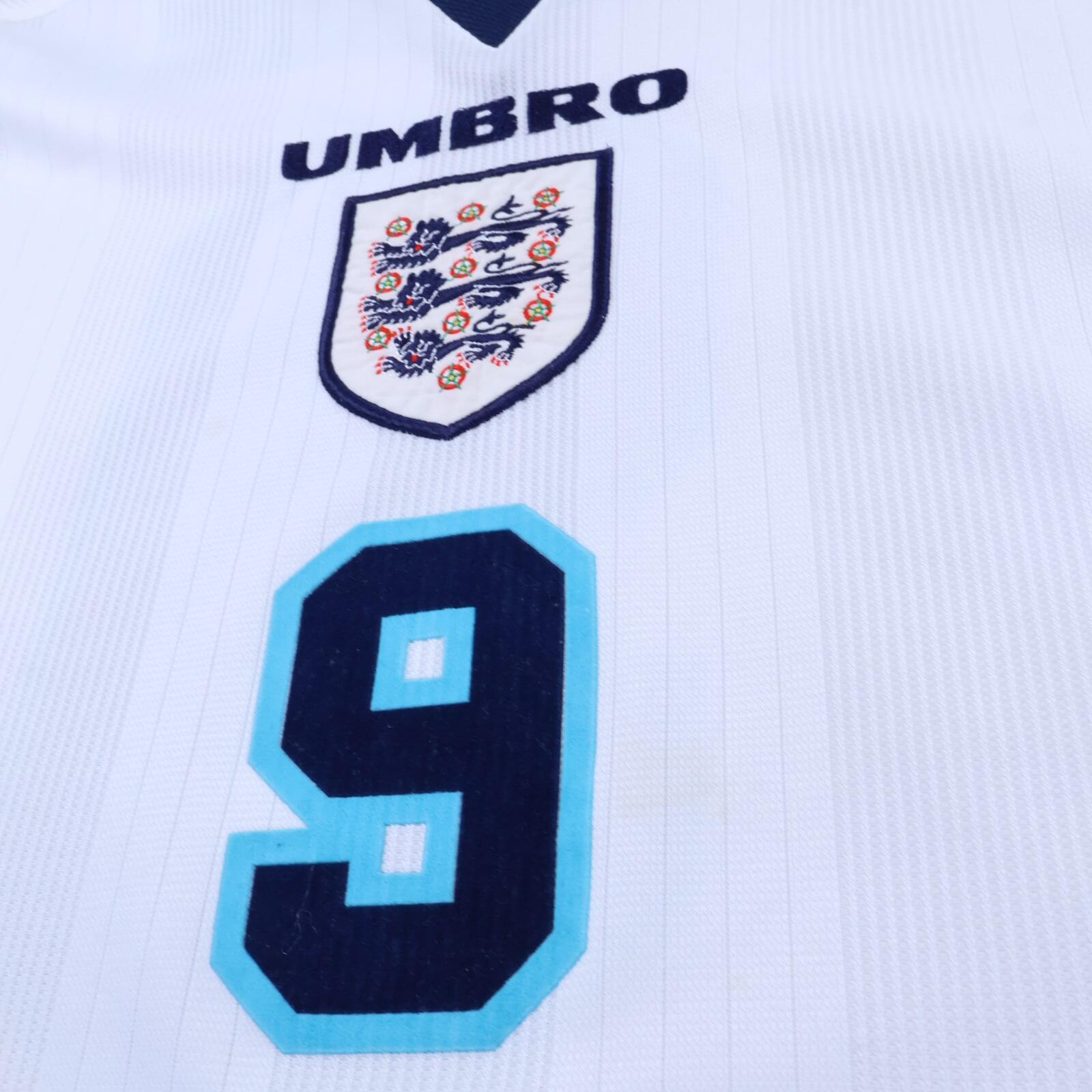 England Shearer #9 1995/97 Player Issue Home Shirt - XL