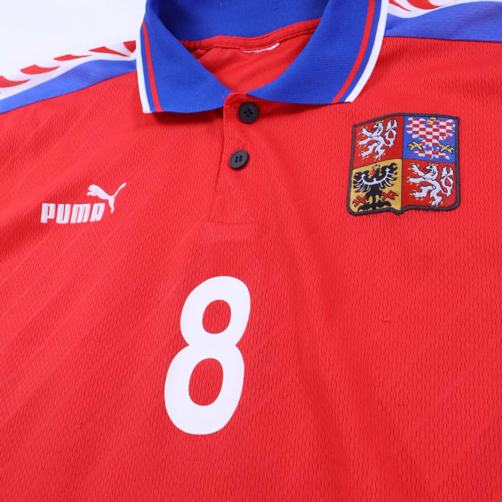 Czech Republic Poborsky #8 1996/98 Home Shirt - XL