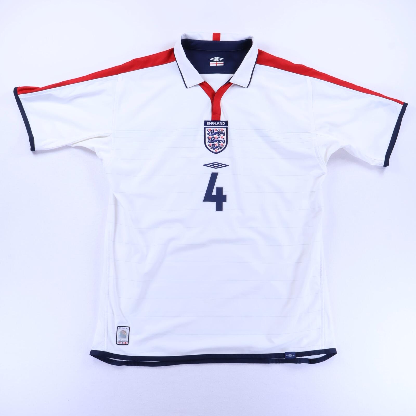 England UMBRO GERRARD 4 ユニフォーム England Gerrard #4 2003/05 Home Shirt - Reversible - L