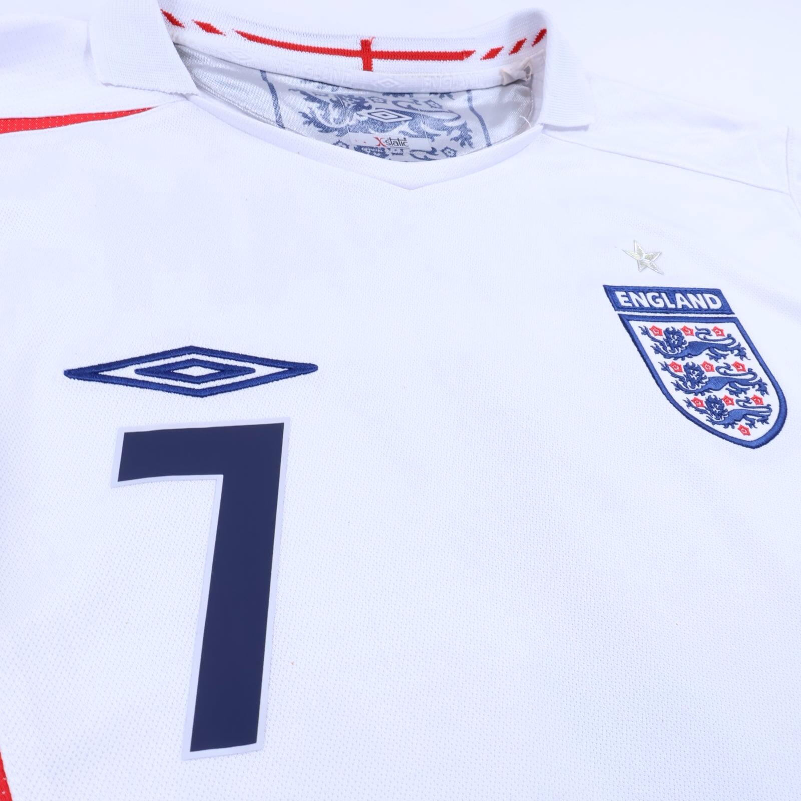 England Beckham #7 2005/07 Home Shirt - L