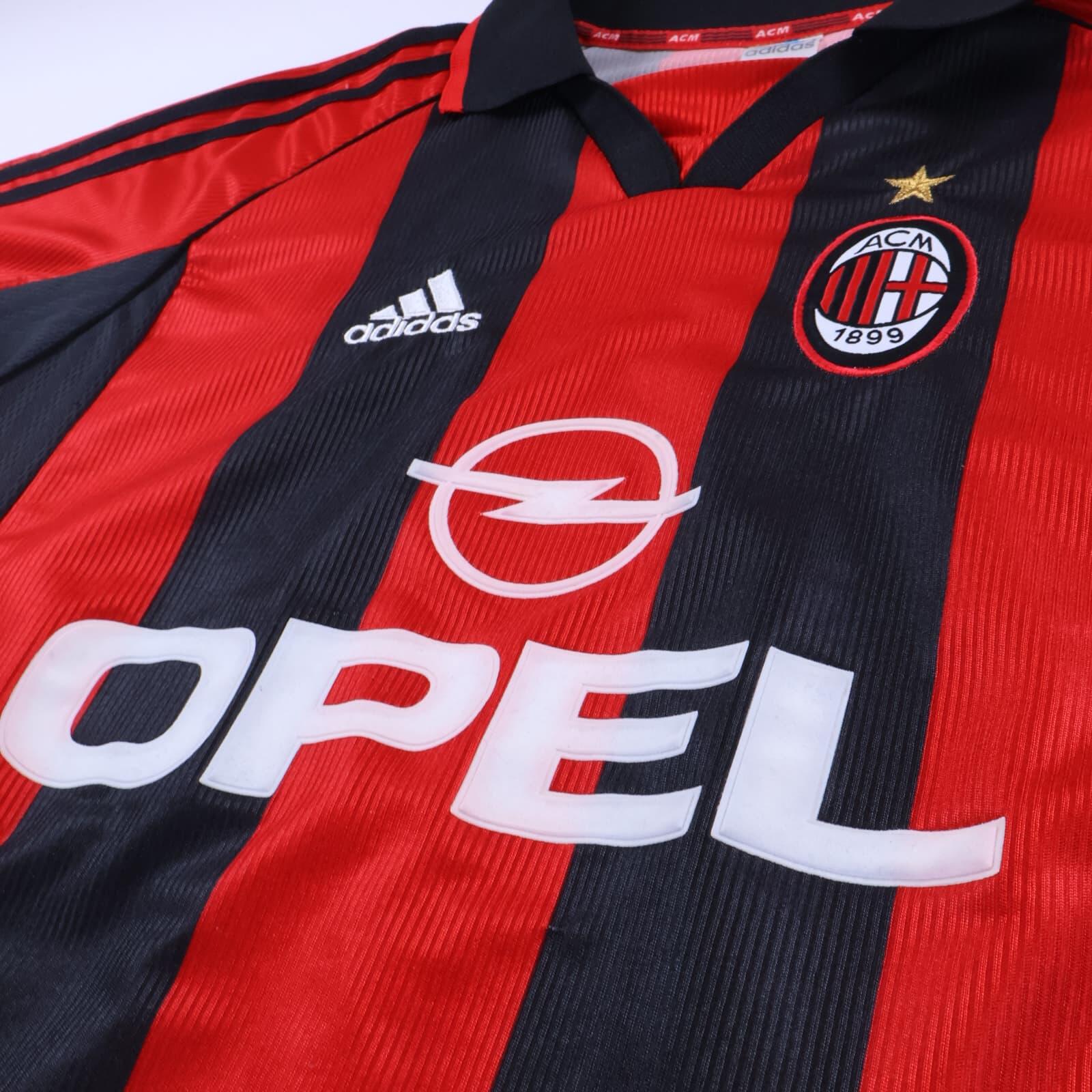 Ac Milan Weah #9 1998/99 Home Shirt - XL