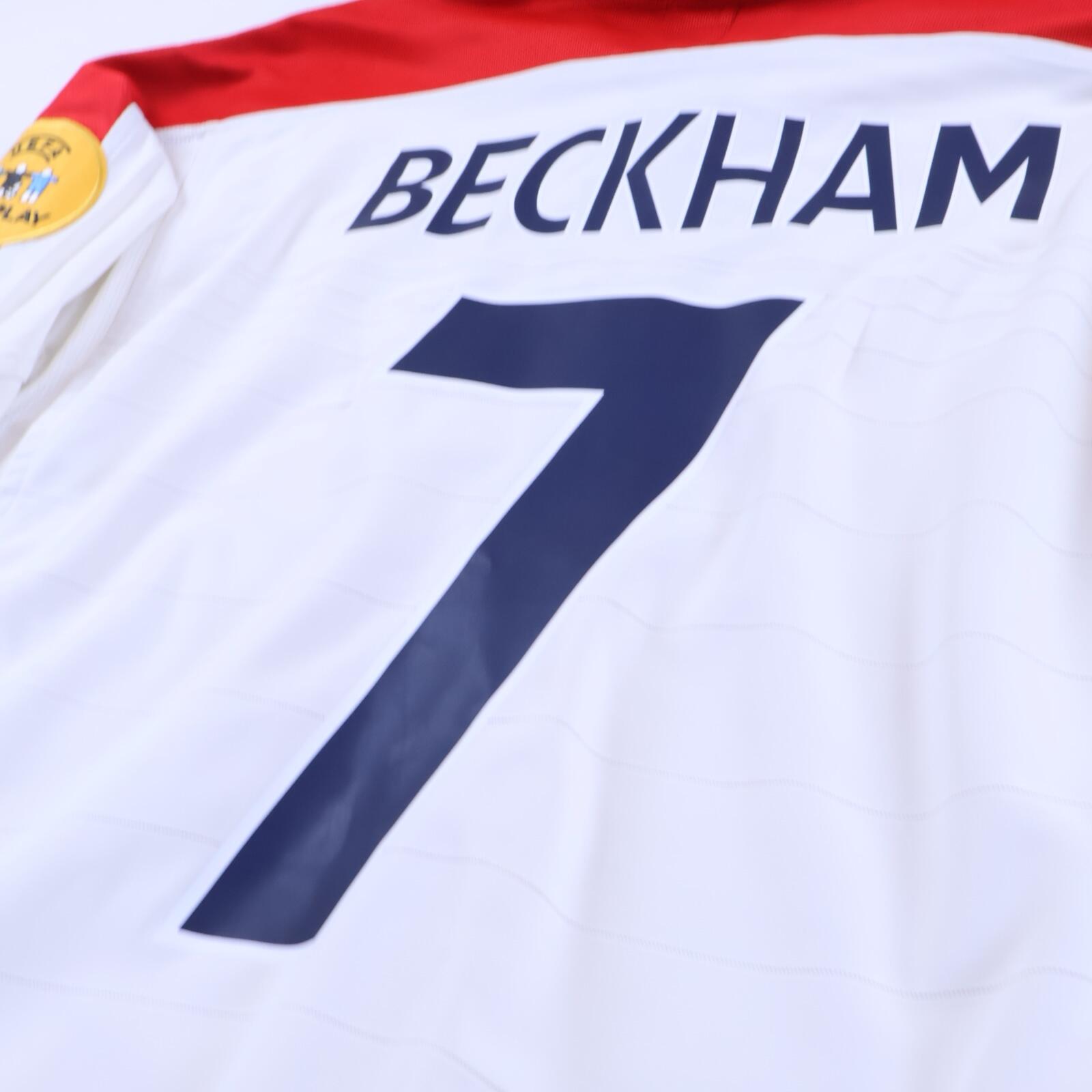 England Beckham #7 2003/05 Home Shirt - Long Sleeve - L
