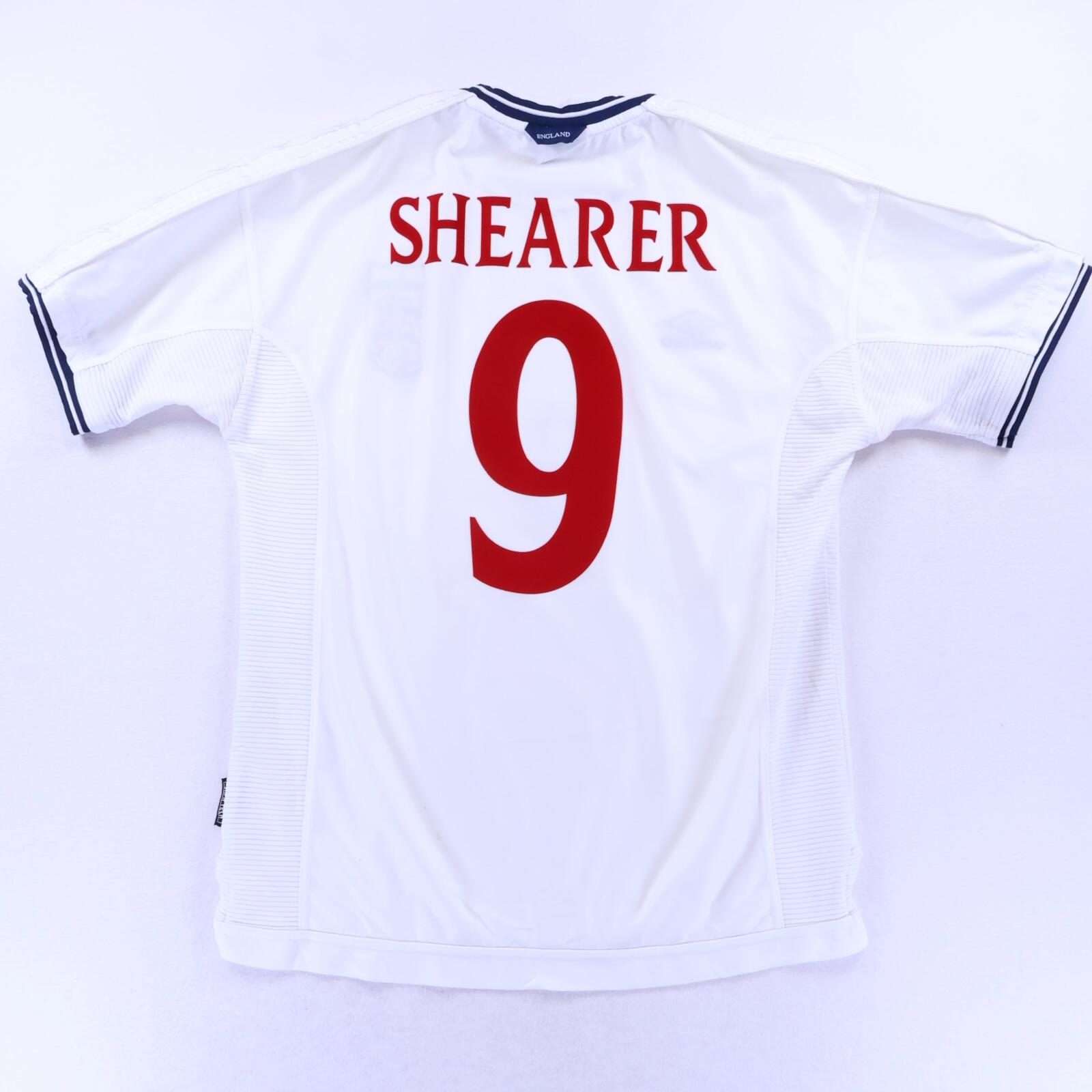 England Shearer #9 1999/01 Home Shirt - M