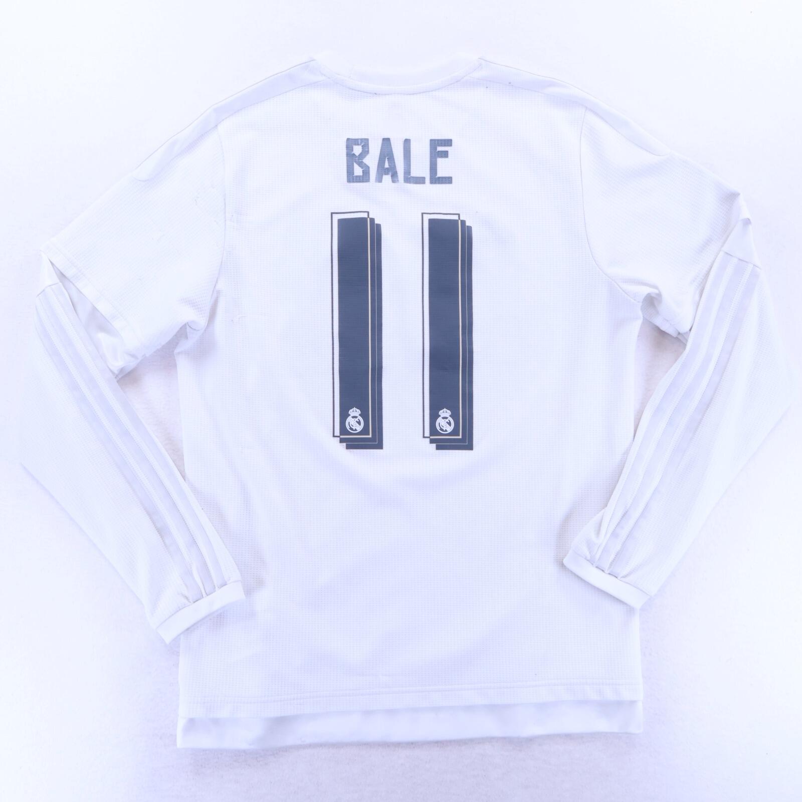 Real Madrid Bale #11 2015/16 Home Shirt - Long Sleeve - M
