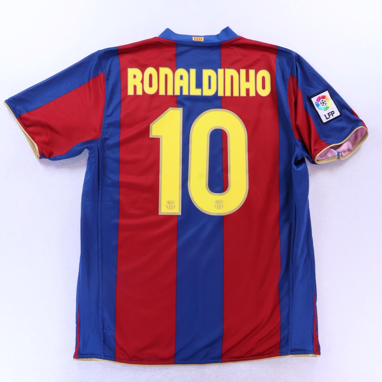 Barcelona Ronaldinho #10 2007/08 Home Shirt - L