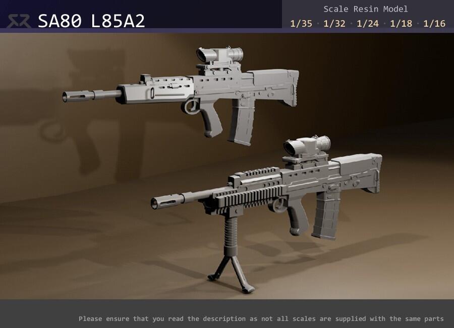 SA80 - L85 A2 (L85A2) IW - 1/35, 1/32, 1/24, 1/18, 1/16 resin model