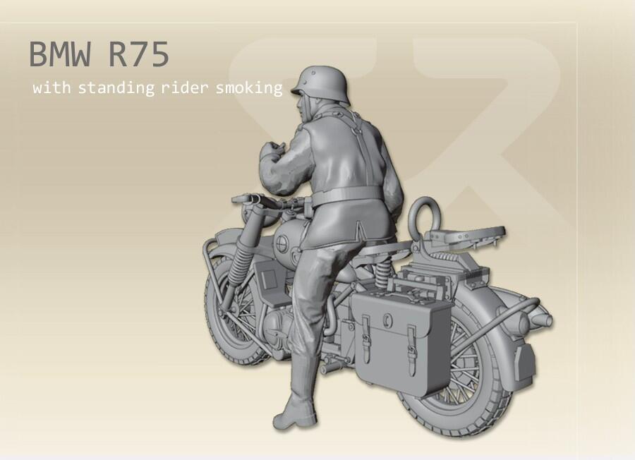 BMW R75 WW2 Motorcycle (with sidecar options) - 1/35, 1/32 resin model