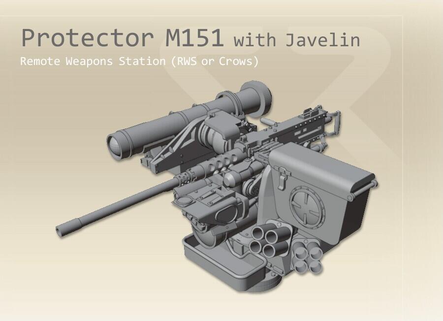 Protector Rs6 Rws Protector RWS with Javelin - 1/35, 1/32, 1/24, 1/18, 1/16 resin model