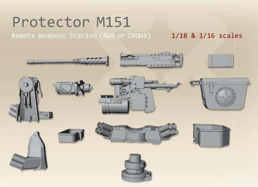Protector Remote Weapons Station RWS - 1/35, 1/32, 1/24, 1/18, 1/16 ...