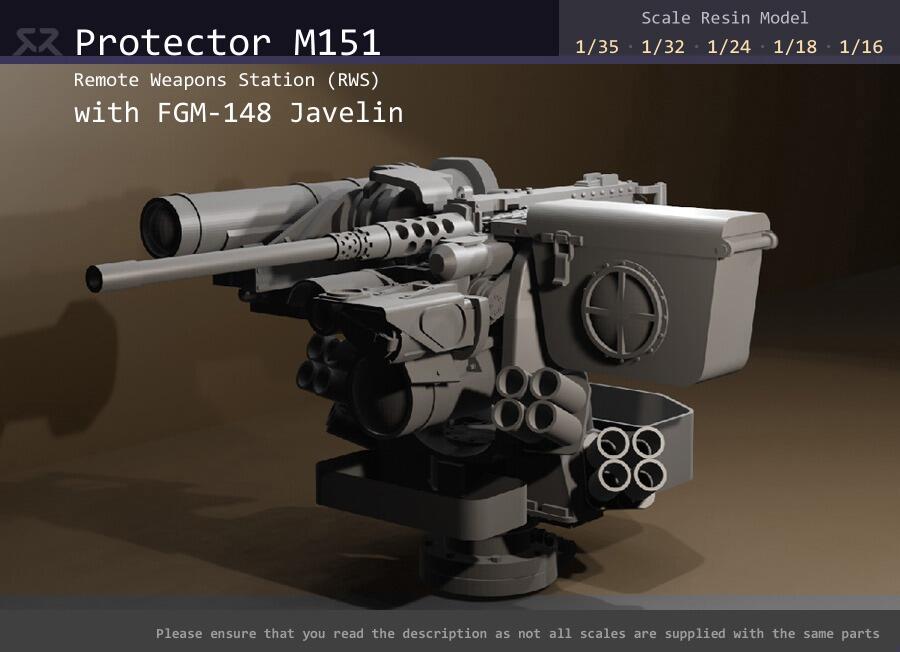 Protector RWS with Javelin - 1/35, 1/32, 1/24, 1/18, 1/16 resin model