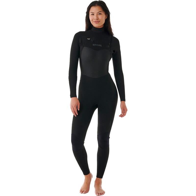 ! alt :  ! title : 2023 Rip Curl Womens Dawn Patrol 53mm Chest Zip Wetsuit 14SWFS - Black 4boards ! desc :  ! caption :