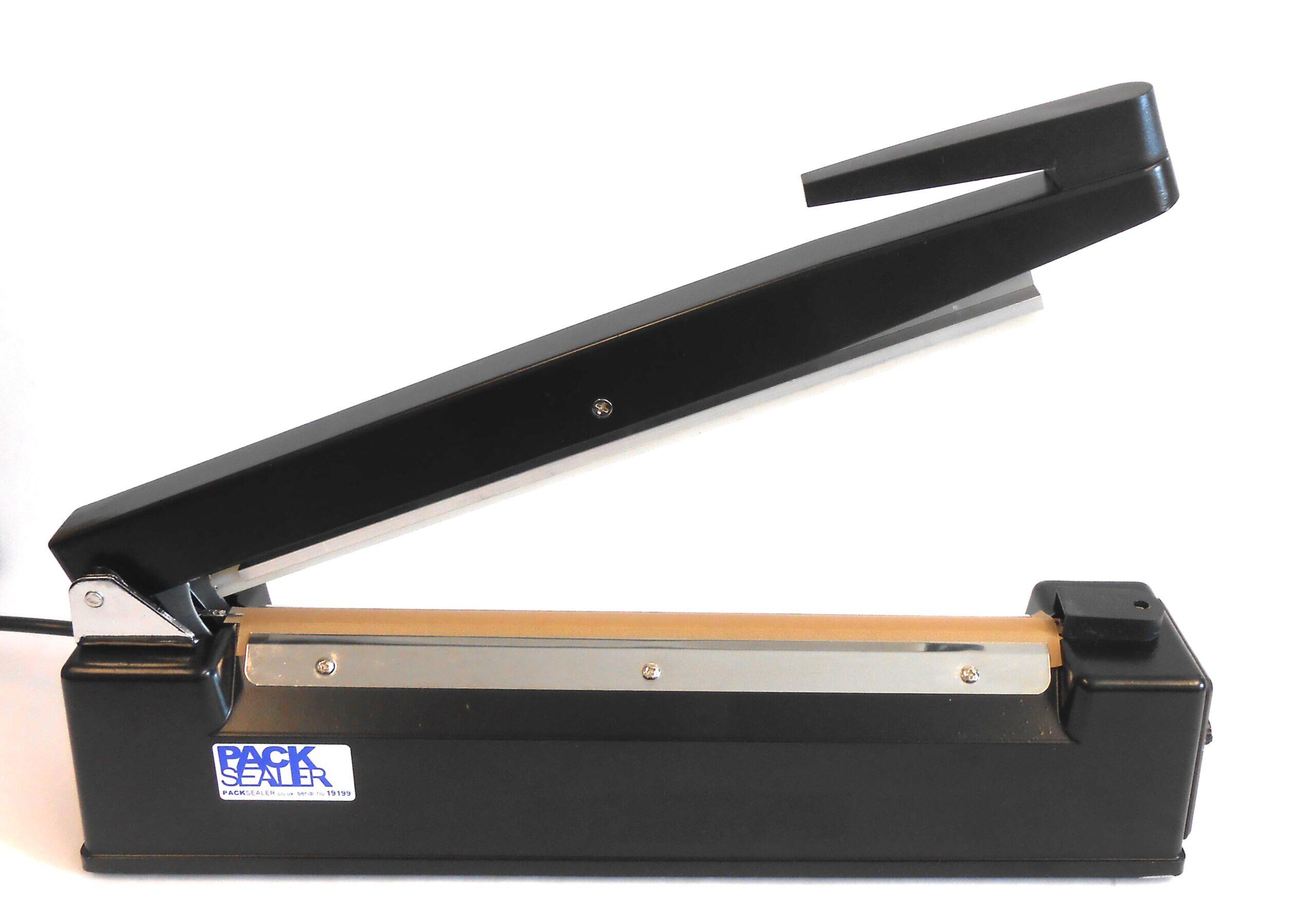 300mm hand operated impulse heat sealer in use