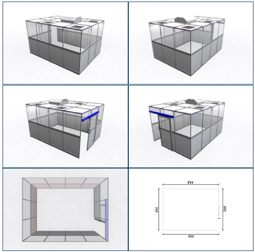 Monmouth facility-scale modular cleanroom, installed and validated to ISO 14644-1
