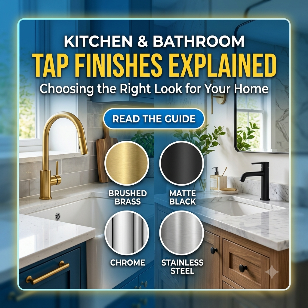 Kitchen & Bathroom Tap Finishes Explained: Choosing the Right Look for Your Home