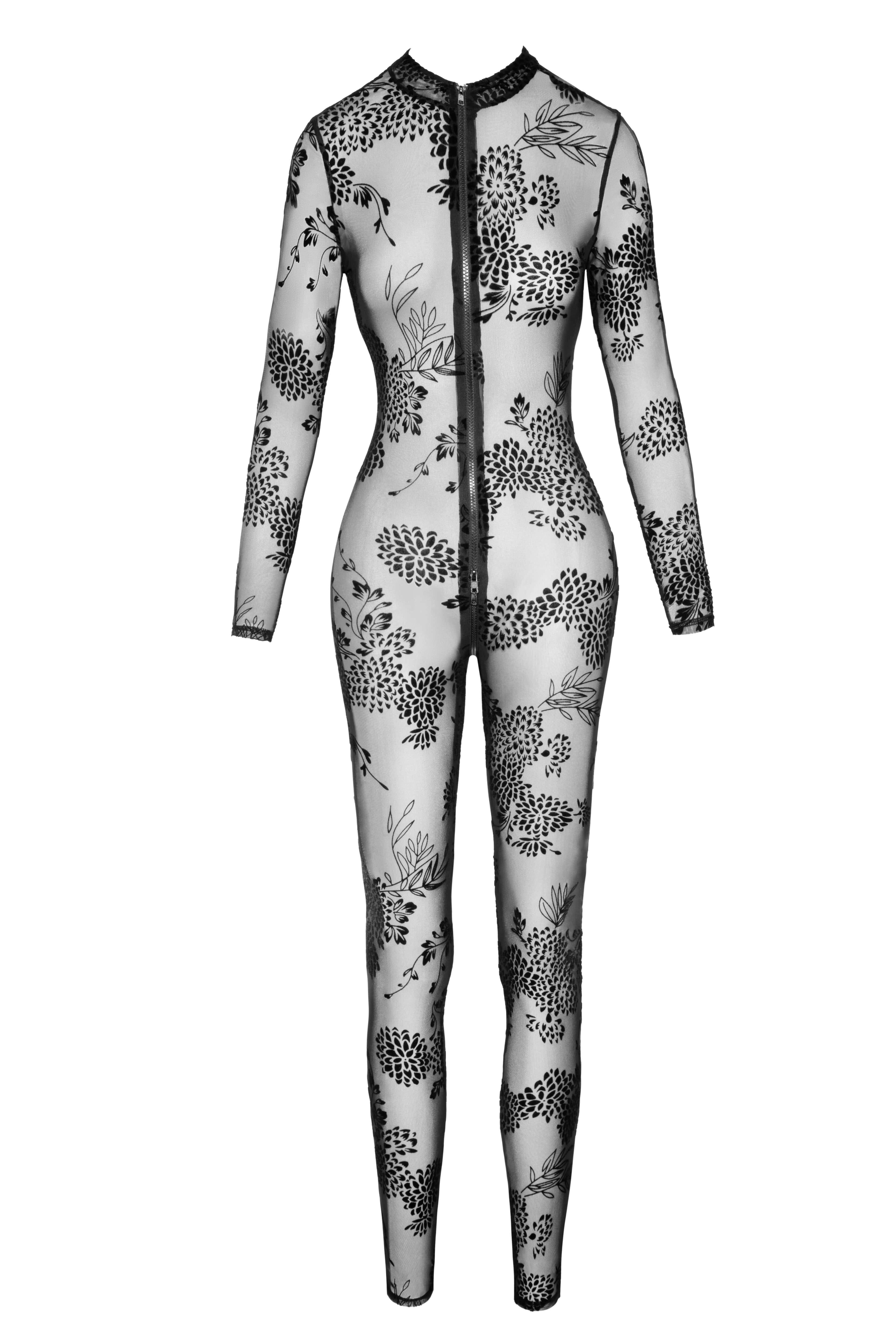 Embroidered Tulle Full Length Bodysuit detail
