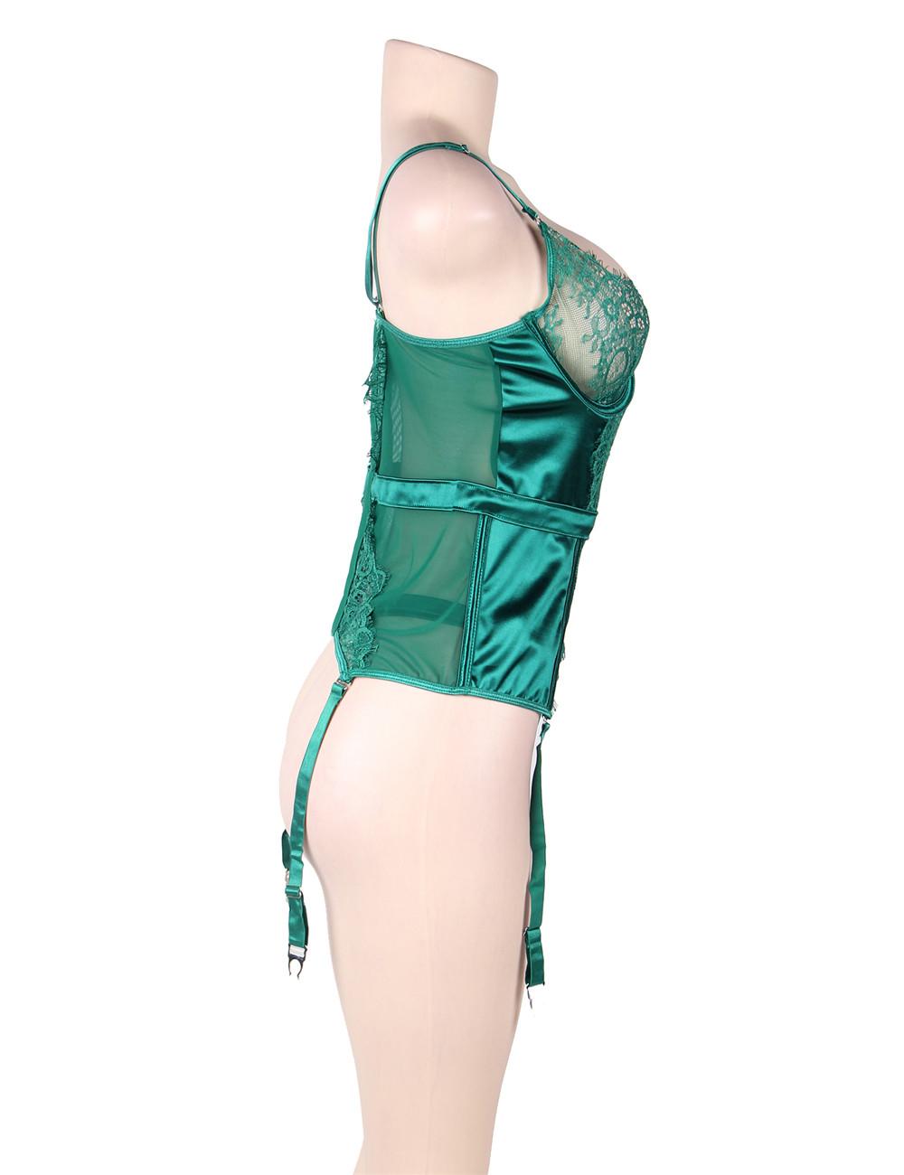 Side view green Seduction Chemise