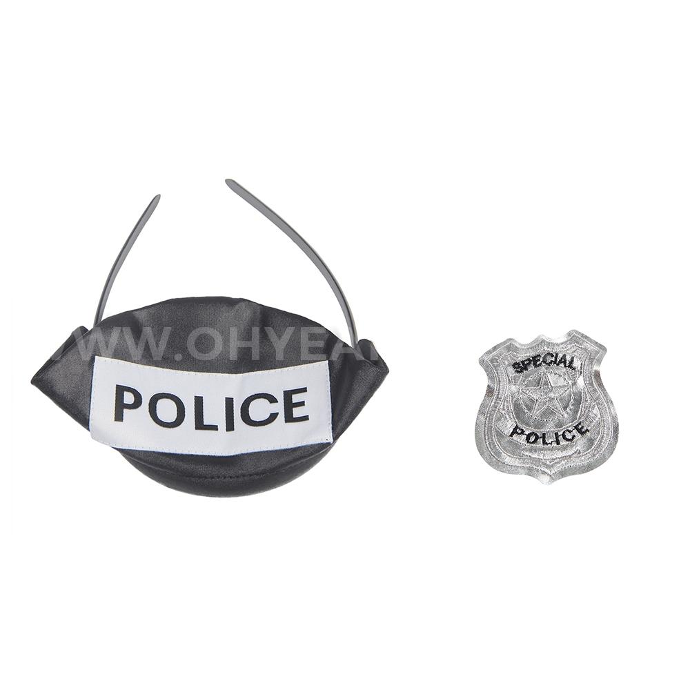 One Piece Policewoman Bodysuit Set accessories