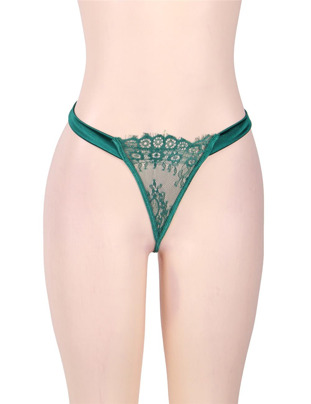 Sheer lace G-string