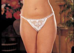 Lace open crotch knickers