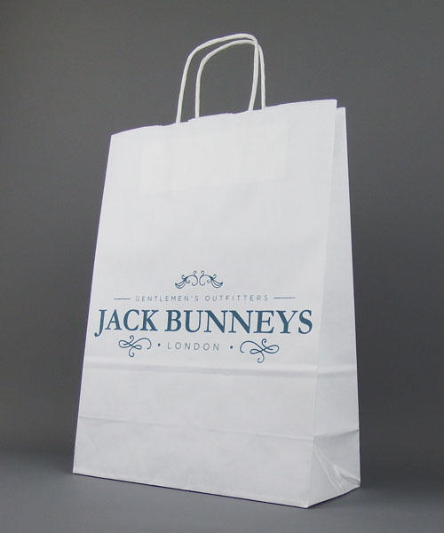 white twisted handle paper carrier bag
