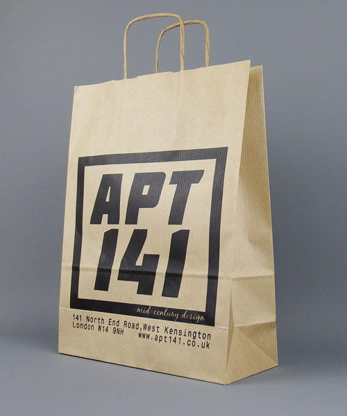 brown kraft paper bag with twisted handle