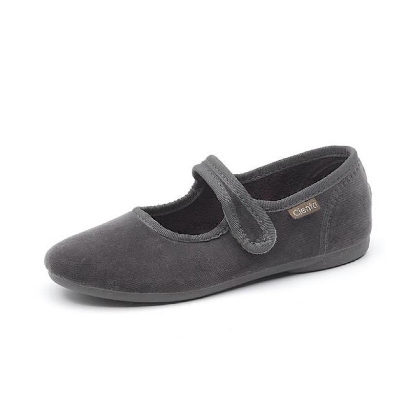 Grey Velvet Party Shoe