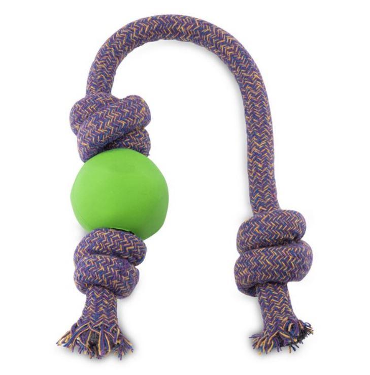 Beco Natural Rubber Ball on Rope Green