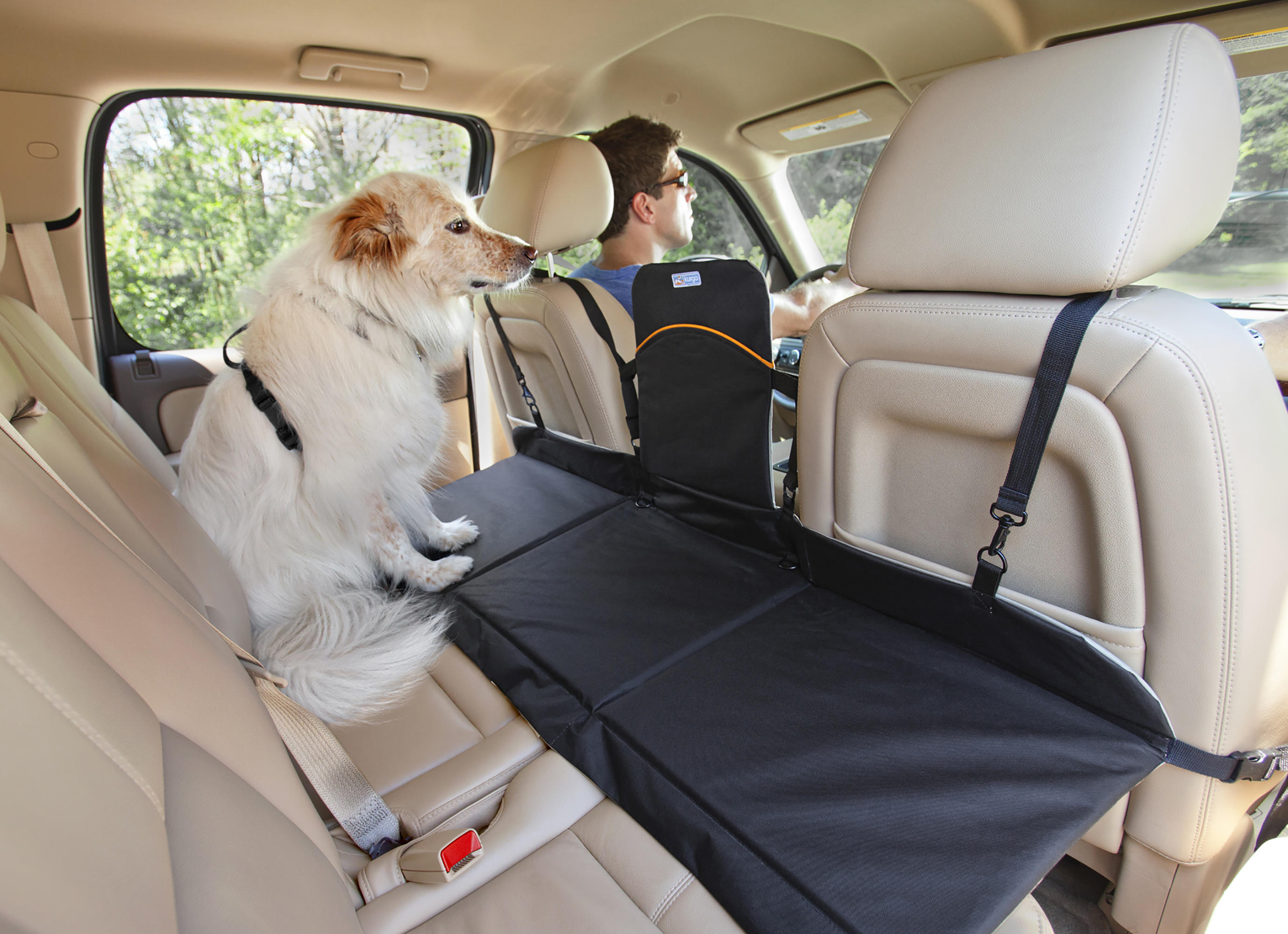 Kurgo backseat bridge rear car seat extention for dogs Black
