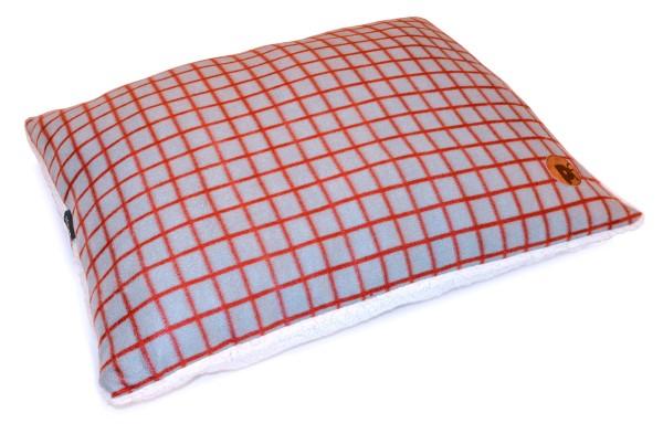 Petface Window Pane Pillow Mattress For Dogs in Red Check Design