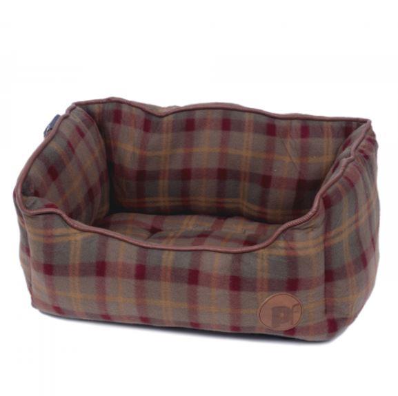 Petface Country Check square dog bed