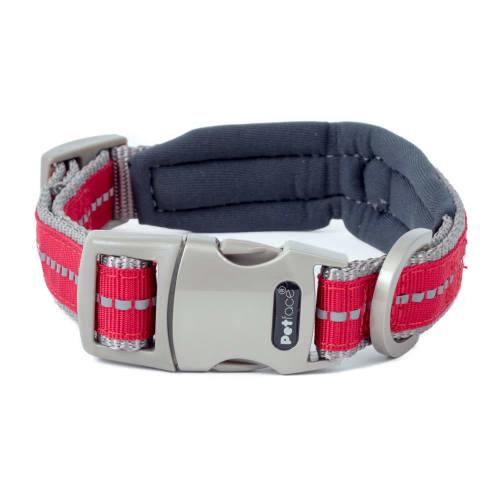 Petface Signature Padded Dog Collars Red