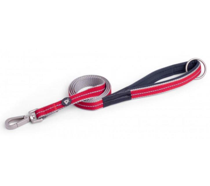Petface Signature Padded Dog Lead Red