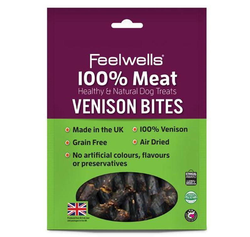 Feelwells 100% Meat Treats for Dogs - Venison Bites