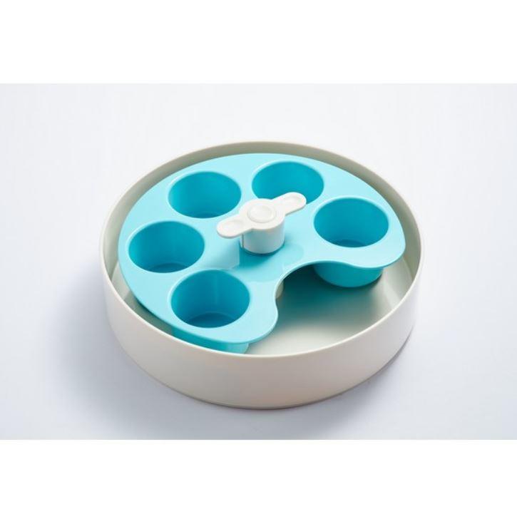 Spin Interactive Slow Feed Bowl Blue Compartments
