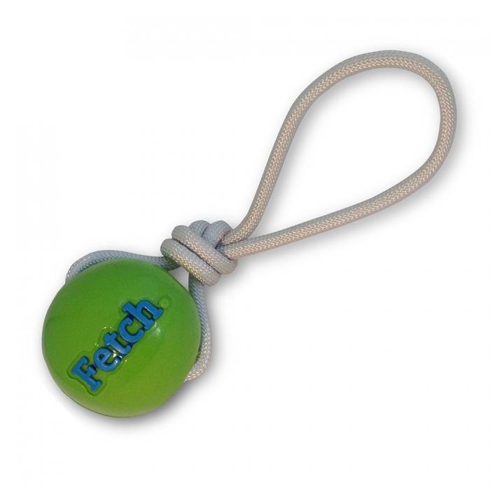Planet Dog Orbee-Tuff Fetch Ball With Rope Green