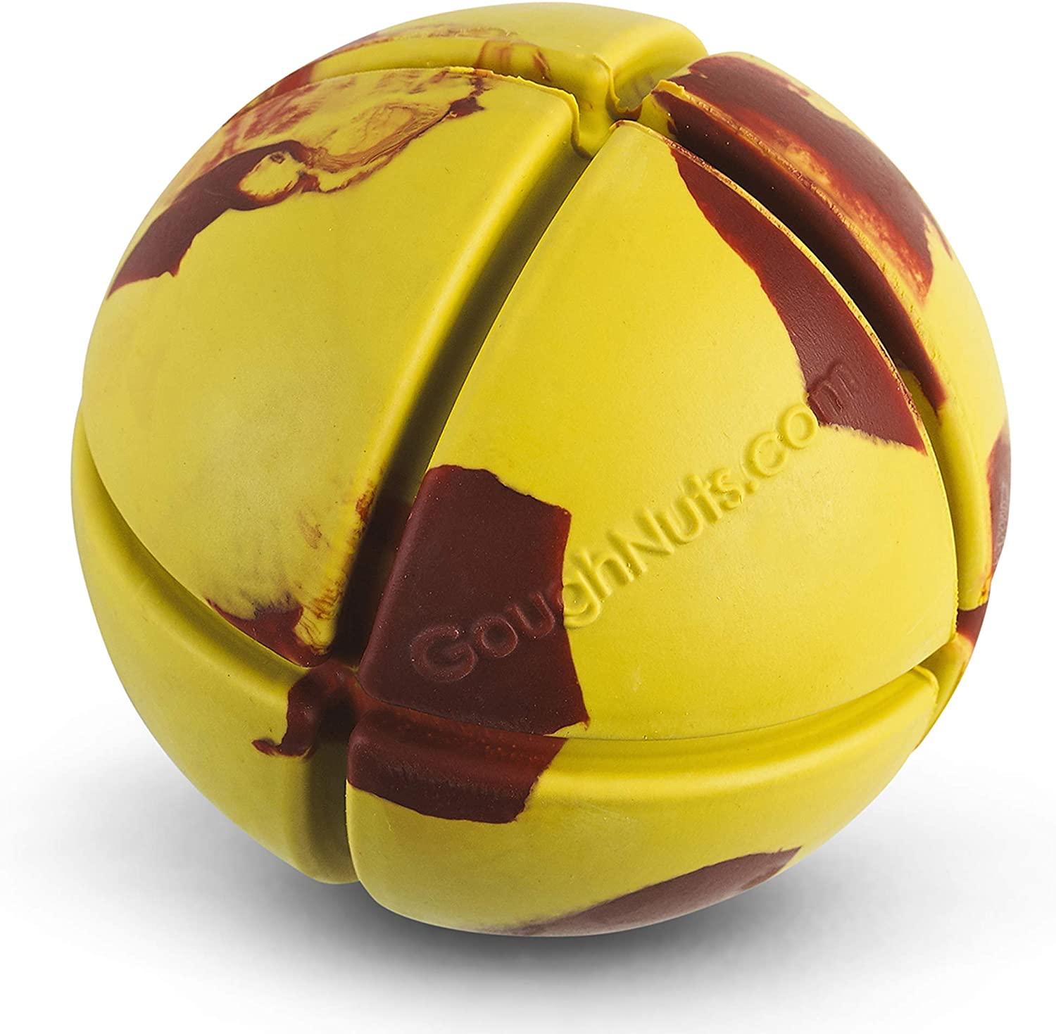 GoughNuts Interactive Tough Ball Toy Coloured - Yellow