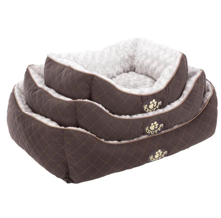 Scruffs Wilton Box Bed For Dogs Sizes Brown
