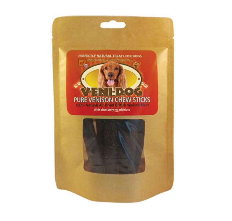 Veni-Dog natural venison chew sticks - packet