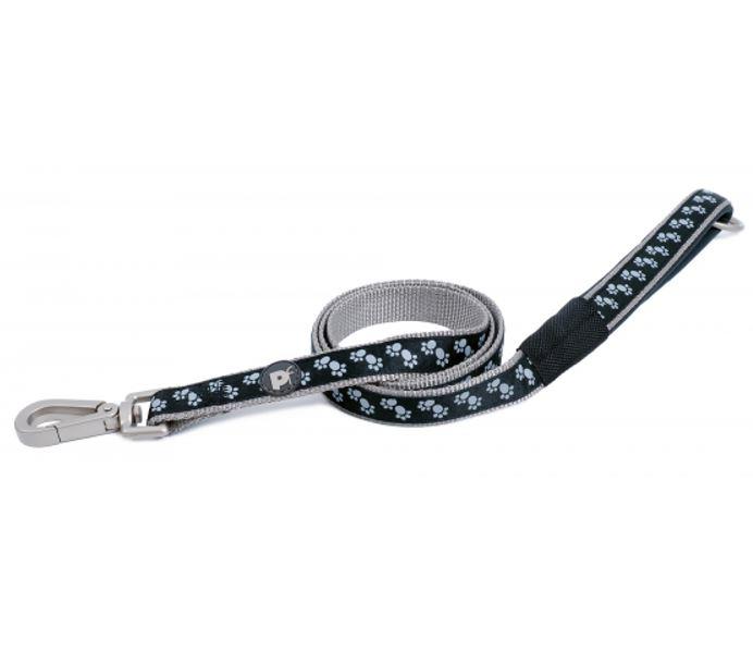 Petface Signature Padded Dog Lead Black Paws