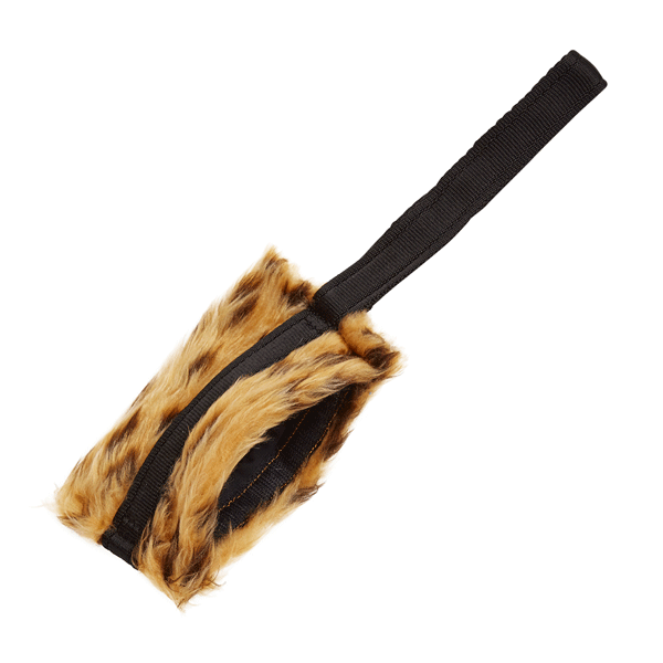 Tug-E-Nuff Food Bag Standard - Cheetah Tiger Print Faux Fur
