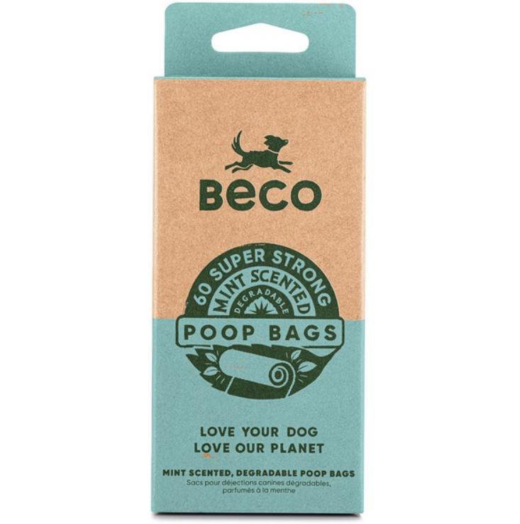 Beco Bags Eco-Friendly Poop Bags Scented 60 bag refill pack