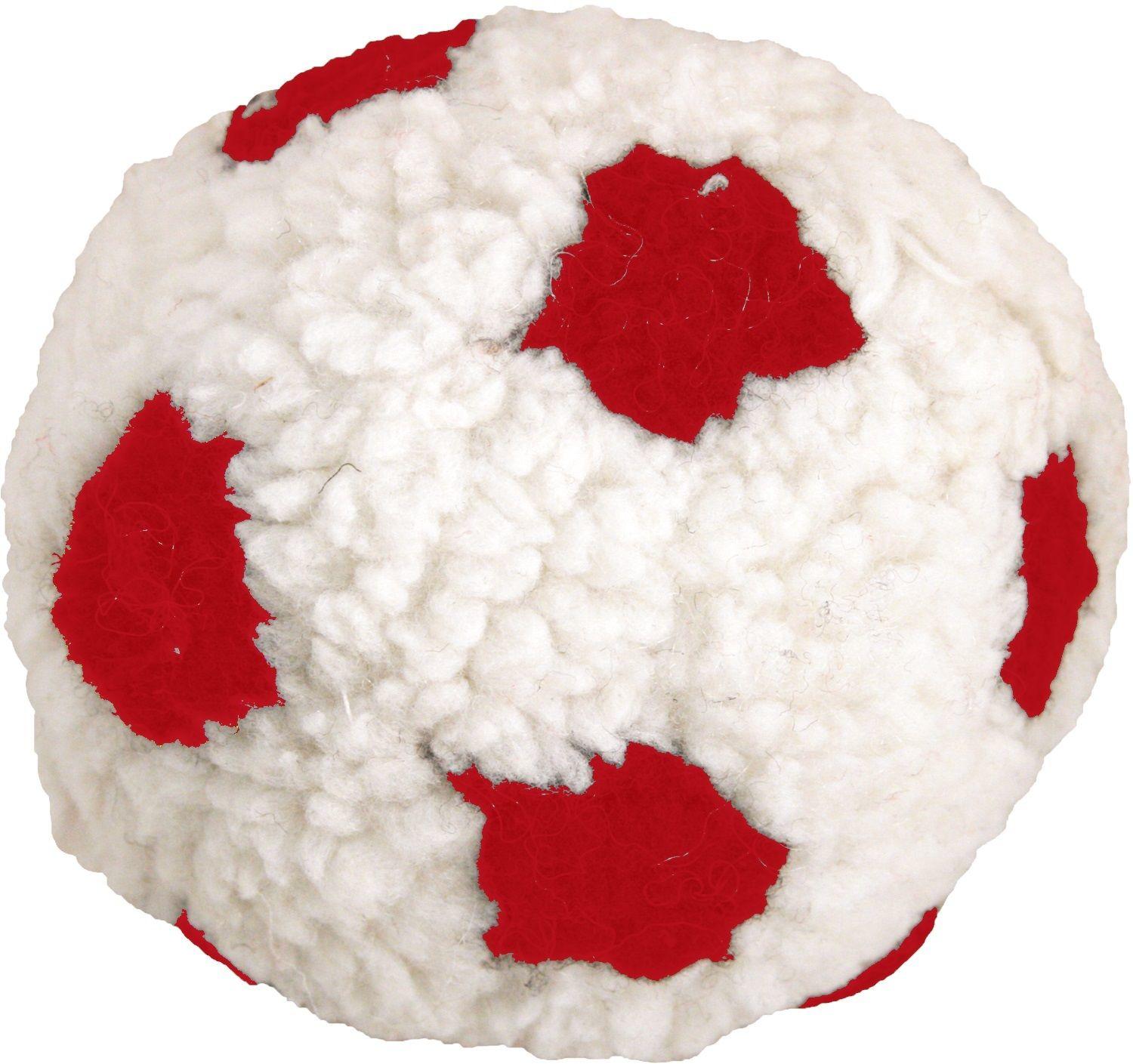 Dog Life Plush Berber Football With Squeak Red