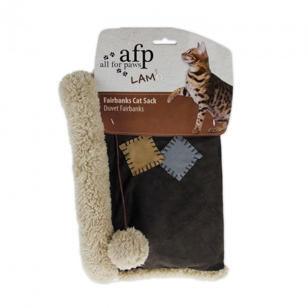 All For Paws Lamb Fairbanks Cat Sack in brown
