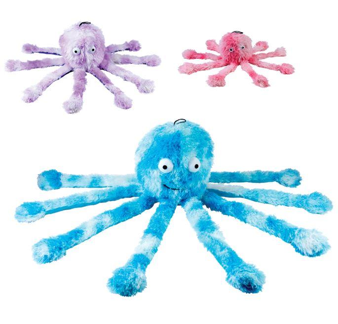 Gor Pets Reef Octopus Soft Squeaky Dog Toy Daddy Mommy and Baby