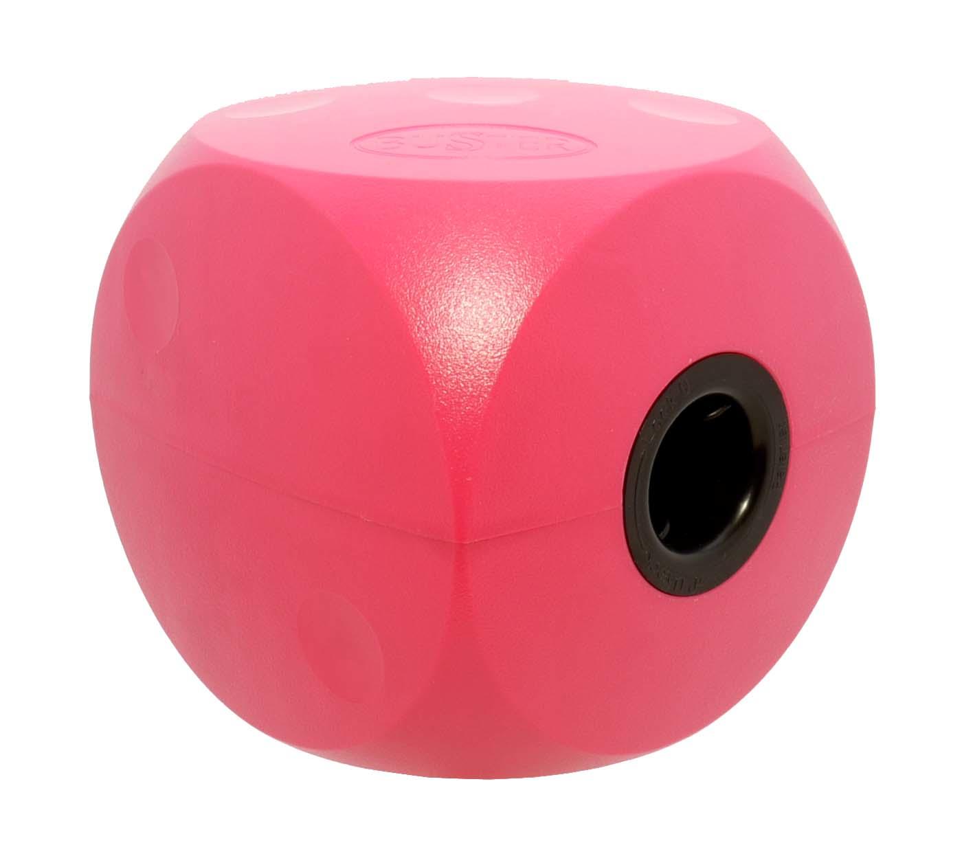 classic buster cube treat dog toy - cherry